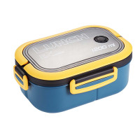 Portable 1200ml Food Grade PP Double Layer leakproof Lunch Box